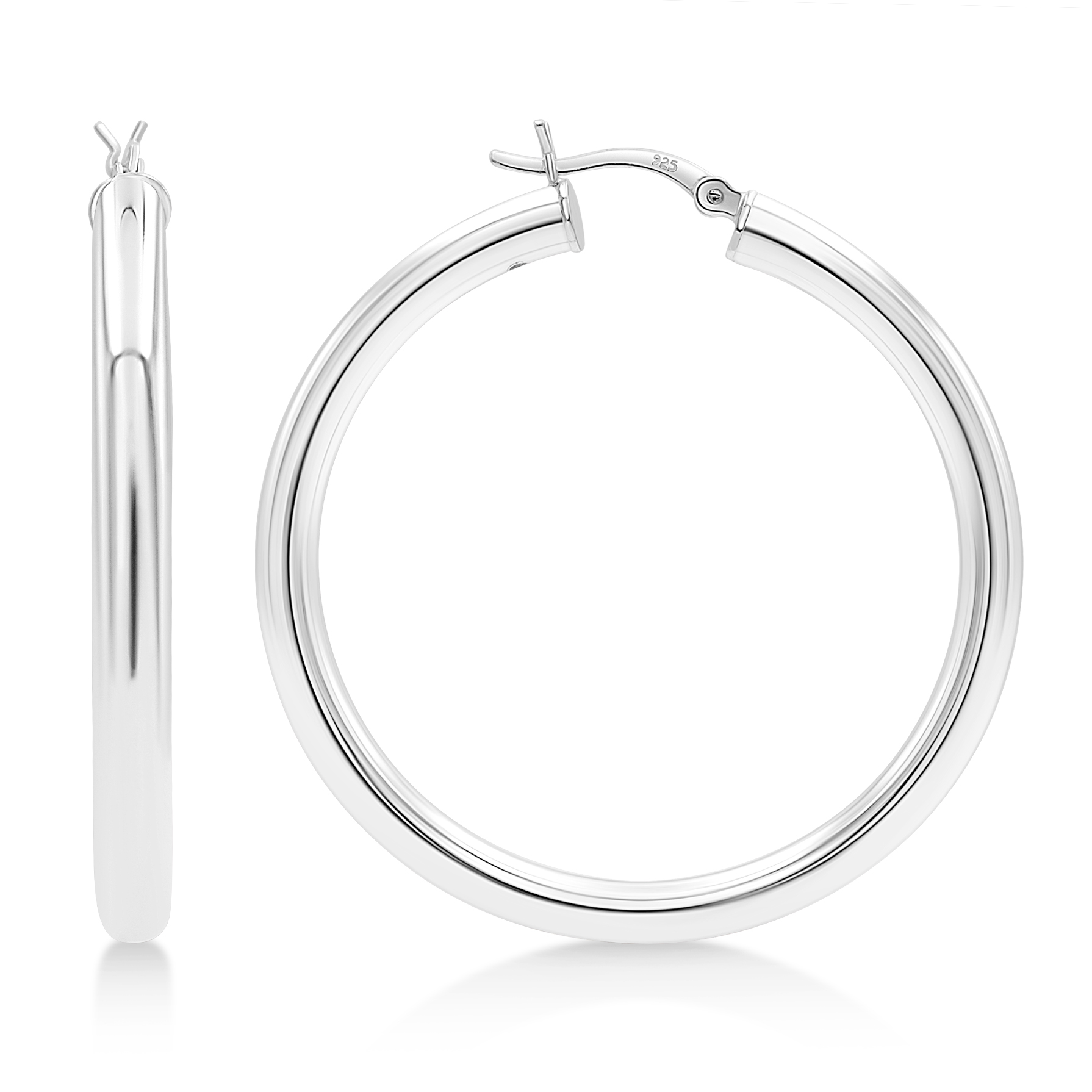 Thin Silver Hoops - Hoop Earrings - Simple Hoops For Women